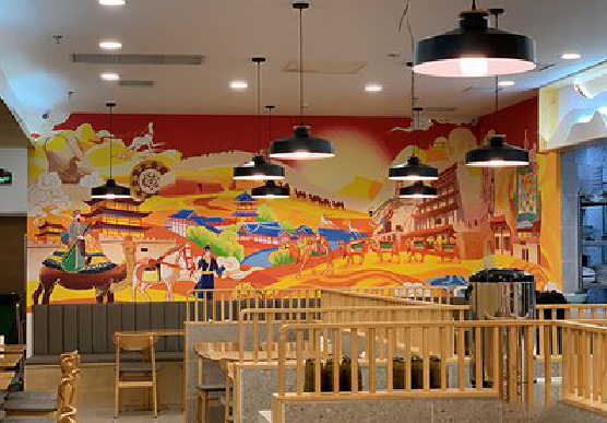 景德镇商业空间彩绘介绍。