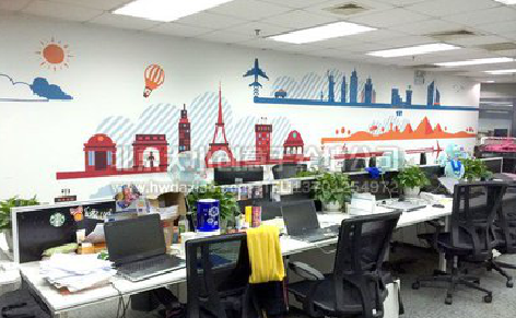 景德镇教你设计办公室墙绘的方法。