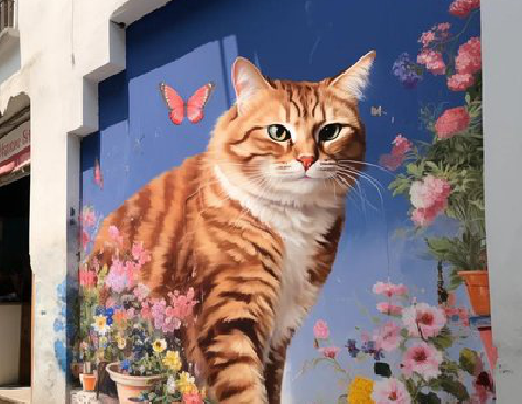 景德镇自己绘制有个性的手绘墙